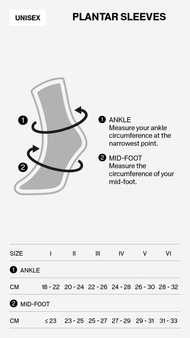 CEP ortho plantar sleeves, unisex,Black / Grey